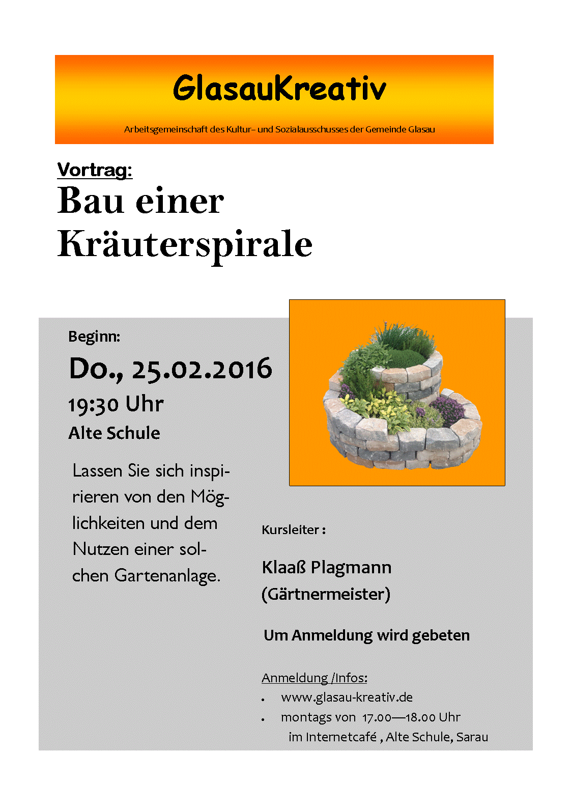 Bau einer Kräuterspirale