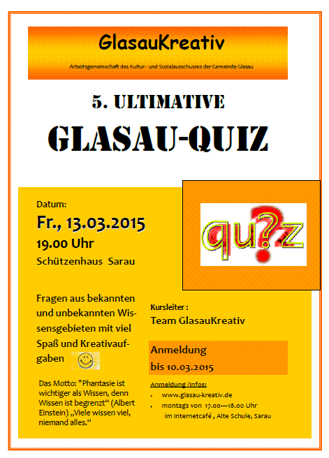 Quiz 2015 plakat